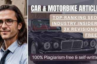 write a blog article or social media post for car motorcycle content