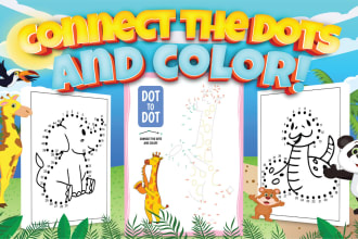 do connect the dots and color to dot coloring page for kdp or etsy