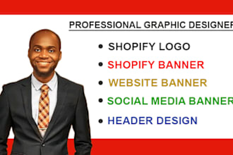 do shopify logo, shopify banner, wordpress banner or social media design