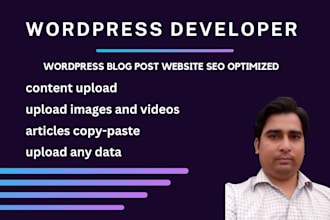 do blog posts, article posting on your wordpress post