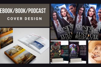 do adobe photoshop, book cover design, ebook cover design podcast cover design