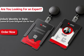 design id badge employee card student card name card or modern id card