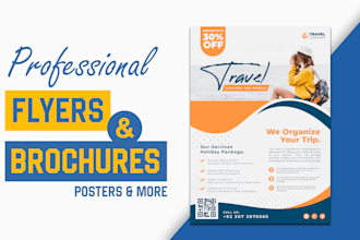 design a flyer, bifold, trifold, brochure, or poster design