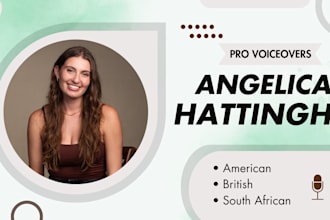 record a professional female voiceover for your audio needs