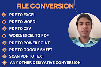 convert pdf to word, excel or csv format