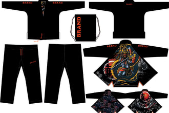 design bjj jiu jitsu, judo or martial art uniforms artwork