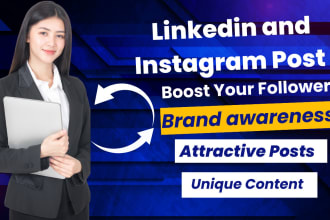 write engaging  posts and articles for your linkedin profile and instagram
