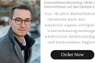 unternehmensberatung für unternehmer und selbststaendige durchführen