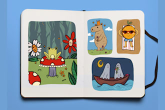 create a cute and fun illustration