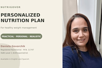 create a personalized nutrition plan for healthy weight management