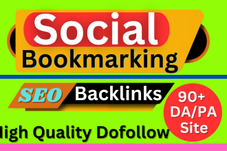 create manually 250 social bookmarking high PR da 90 backlinks