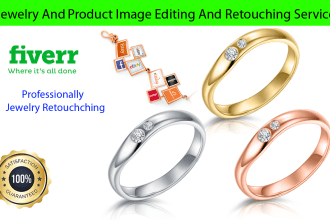 do high end jewelry retouch color correction photoshop work