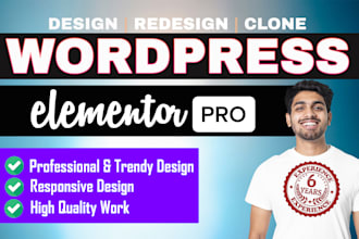 do responsive wordpress website design with elementor pro and astra pro