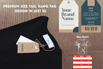 design luxury hang tag, neck label, and clothing label