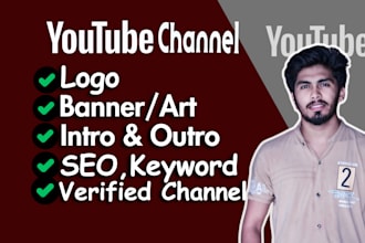 create youtube channel with logo, banner, watermark, and SEO