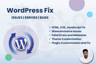 swiftly fix wordpress issues, bugs, CSS errors, and wordpress problems