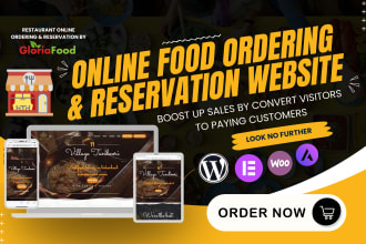 build online food ordering reservation restaurant website