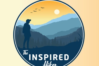 craft custom emblem hiking logo for your youtube and instagram adventures
