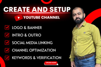 create and setup youtube channel