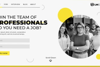 develop a staffing website, job board, recruitment website
