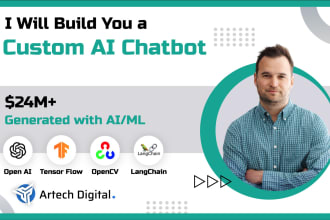 create custom chatgpt, langchain, ai chatbot for your business