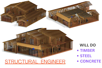 do structural designs for wood or timber, steel framing