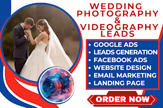 generate wedding photography leads wedding videography event coordinator website