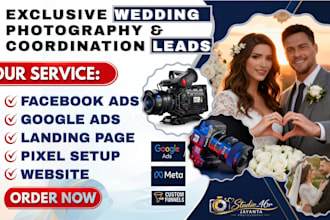 generate wedding photography leads wedding videography leads event coordinator