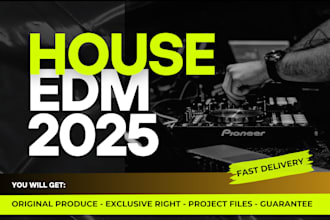 produce a custom tech house or edm track with full rights