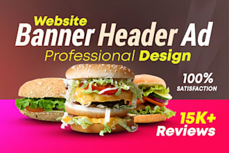 design a professional website banner ads, header,  web images