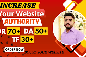 increase ahrefs URL rating ur dr and majestic trust flow tf cf by SEO backlinks