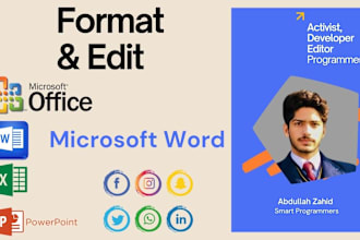 create CV, resume and I can edit and format microsoft office documents