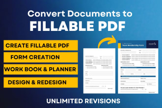 create fillable pdf editable, design pdf form and ebook