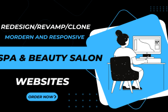 make a professional spa, beauty salon, skincare, cosmetic and massage website