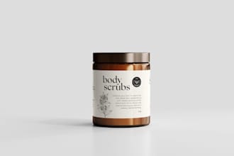 design packaging and label for skincare, cosmetic, candle