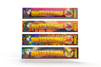 make mushroom thc lollipop and ropes wrapper design