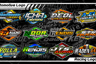 create amazing automotive and racing logo design with 3d style