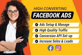setup and manage facebook ads campaign, run shopify fb ads for leads and sales