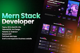 develop your web app as a mern stack, react, or nextjs developer