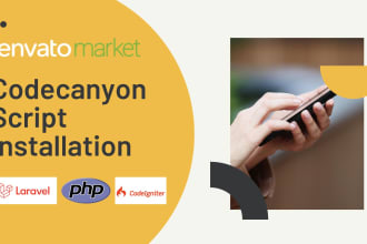 install codecanyon php or laravel script and customize