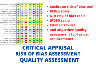 perform risk of bias assessment and critical appraisal of research studies