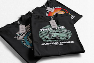 do custom fishing hunting bike car gym t shirt design