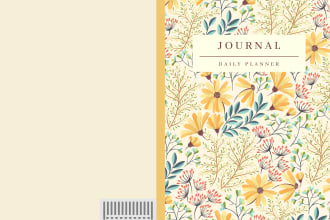 design cover and interior pages for amazon KDP journals