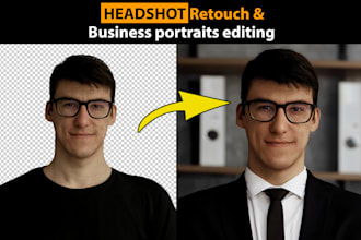 retouch corporate headshot and business portraits