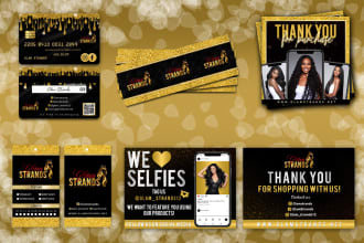 design branding package for hair and lash extension business