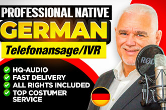 produce your phone announcement or IVR in german with music