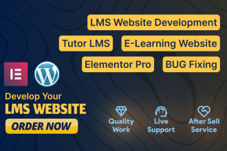 create elearning website by tutor lms pro or learndash and wp tutor lms