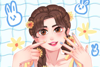 draw cute kawaii and cool anime illustration art