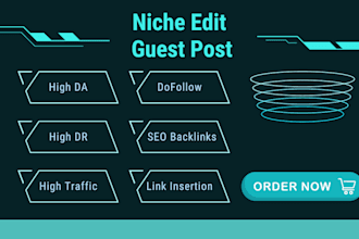 publish high da niche edit or link insertion SEO backlinks