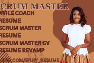 write agile scrum master coach resume CV cover letter revamp linkedln profile